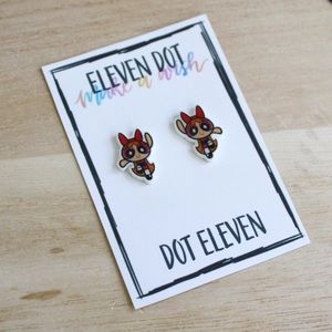 The Powerpuff Girls PPG Blossom Flying Earrings